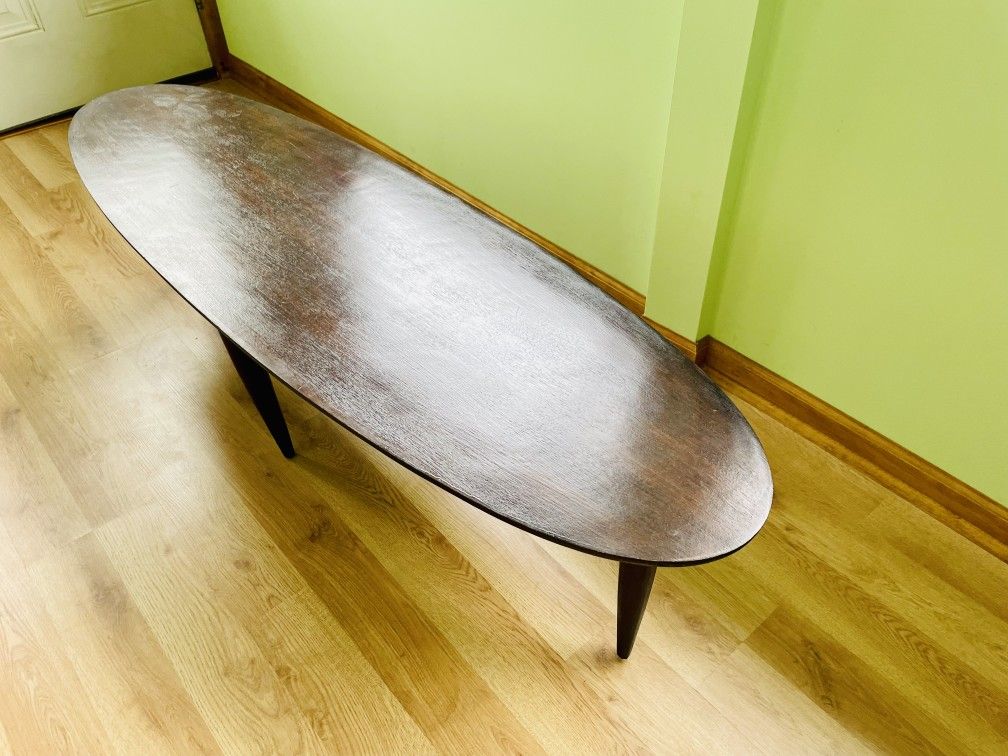 Vintage Mersman Mid Century Surfboard Coffee Table MCM RARE