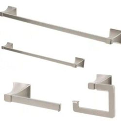 Glacier Bay Winstead 4-Piece Towel Bar Set In Brushed Nickel