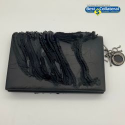 Dior X Jason Martin Black Sequin Embellished Dior Lady Art Clutch