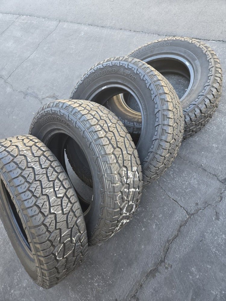 Set. Tires.  255. 70. 18.  Hankook Dinapro 