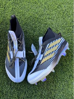 Adidas Adizero Edge+ TPU Black/Gold Baseball Cleats Size 12