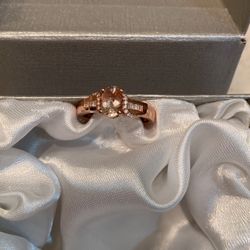 Beautiful Morganite And Zircon Ring