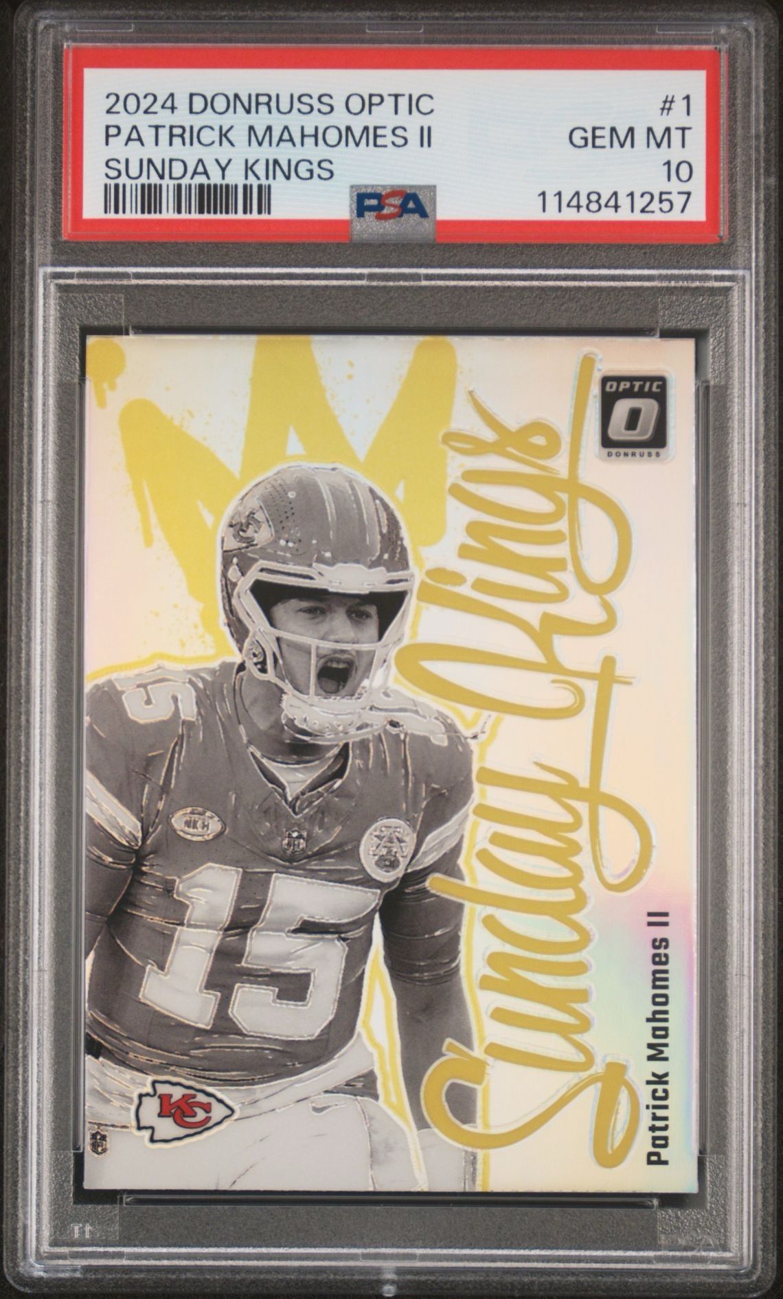 Gem Mint 10 Patrick Mahomes - Sunday Kings