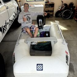 2014 West marine Pru-3 roll up inflatable dingy