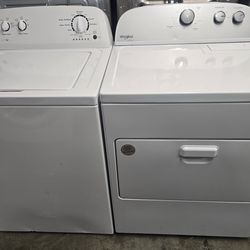 Washer and Dryer Set in white
