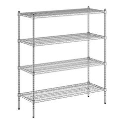 Wire Metal Shelves - Chrome - 18"D X 48"W X 54"H