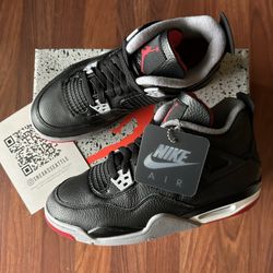 Jordan 4 Retro Bred Reimagined (GS) Size 6.5Y/8W FQ8213-006