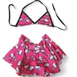 Hello Kitty Sanrio rave wear set 