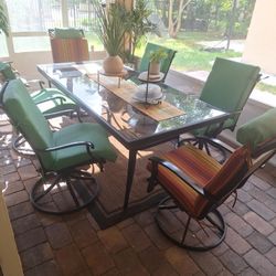 Dining Patio Glass Table Set