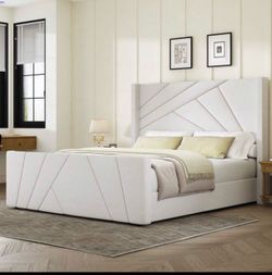 Brand new luxury queen velvet bed frame
