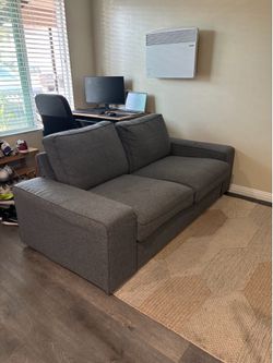 IKEA grey loveseat couch