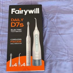 Fairywill Daily D7s Electric Toothbrush & F5020E Oral Irrigator Set