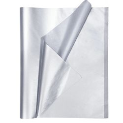 60 Sheets Silver Wrapping Tissue Paper 20x14 Inch Recyclable Silver Metallic Tissue Paper Bulk Silver Gift Wrapping Paper for DIY Arts Crafts Shredded