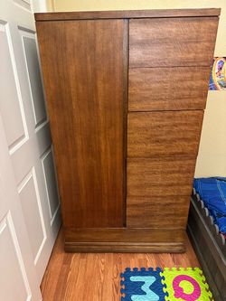 Wooden Tall Boy Dresser