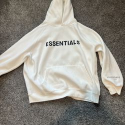 White essentials hoodie 