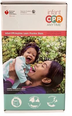 nfant CPR Anytime Kit AHA Heart Association DVD Training +Baby Manikin- NEW