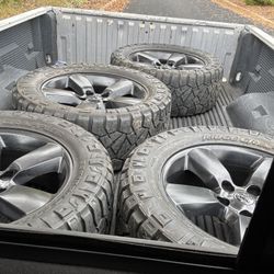 OEM Dodge Ram Wheels W/ Nitro Ridge Grappler