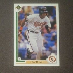 1991 Upper Deck David Segui Baltimore Orioles #342 Baseball Card Vintage Collectible Sports MLB