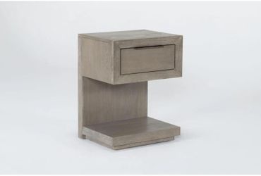 Pierce Wood Drawer Nightstand with USB