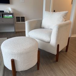 Studio McGee x Threshold Elroy Accent Chair + Ottoman Set