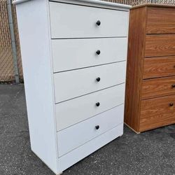 Dresser White 5-drawers 