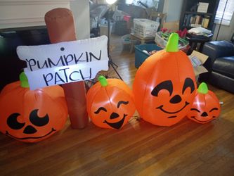 Halloween Inflatable Pumpkin Patch Yard Decoration