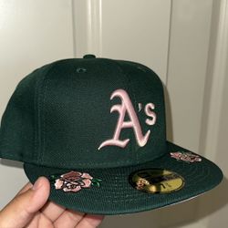 DSWT Fitted Hat “Double Side Rose” Oakland As