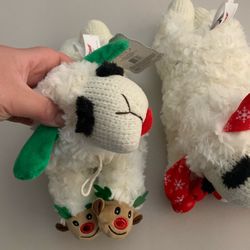 2 New Lamb Chop Dog Toys 