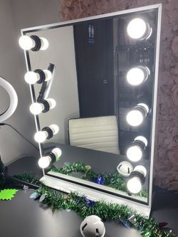 💋💄💡26" x 20" Hollywood Style LED Vanity Mirror with Dimmable Light Bulbs for Makeup Vanity Table
