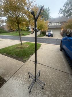 Alloy Black 12 Hook Coat/Hat Stand