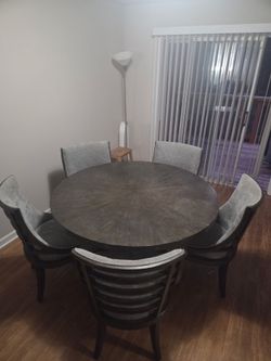 Taylor Chase Brown Round dining table 56 inch