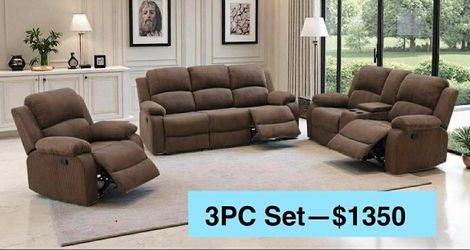 💥FREE DELIVERY💥Brand New 3PC Reclining Sofa Loveseat Chair Set