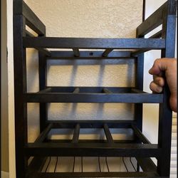 Wine wood rack wine shelf with wine glass holder