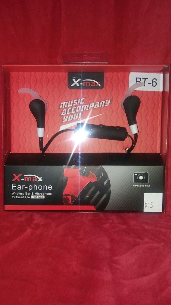 Bluetooth wireless headset ,earphones hear music and answer calls