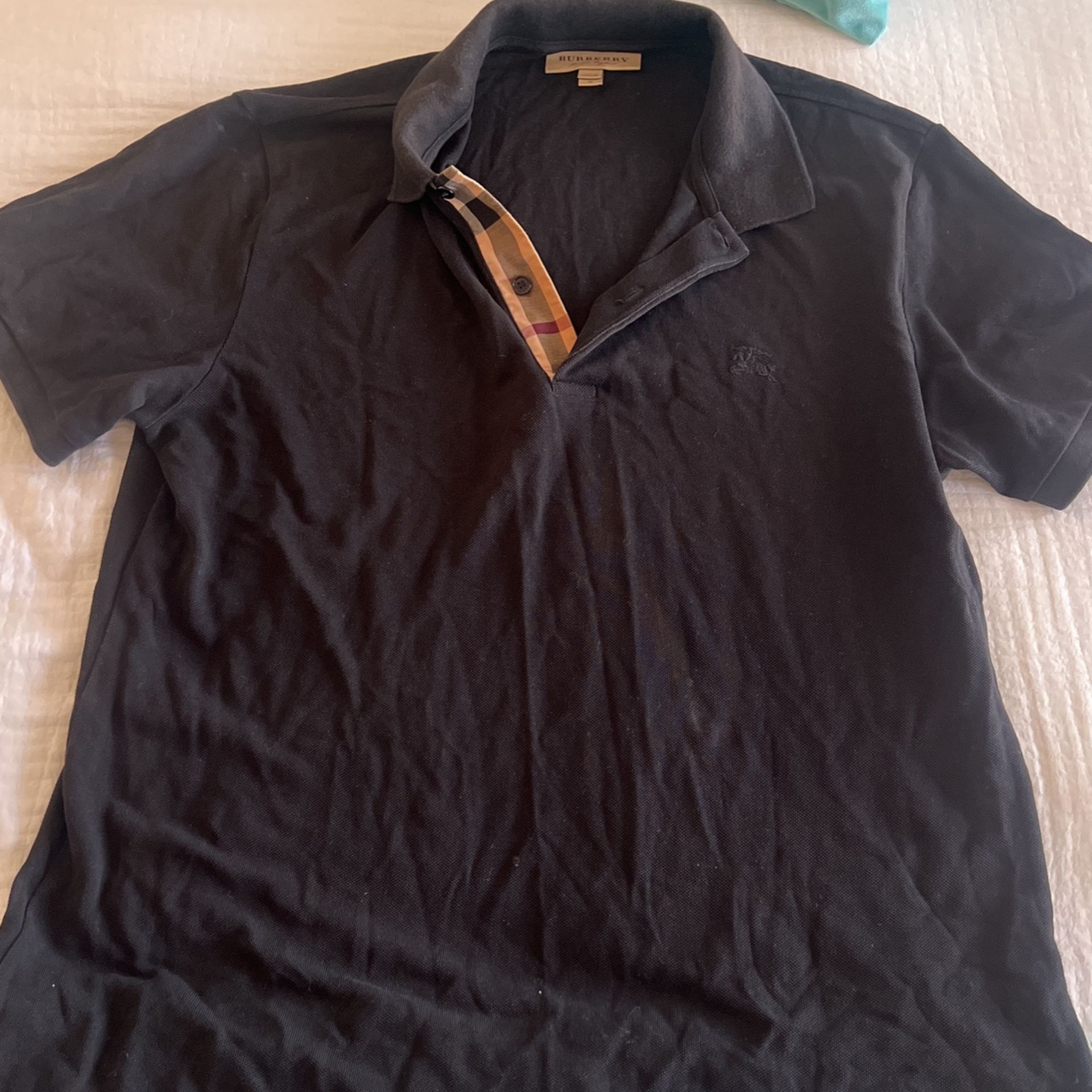Men’s Burberry Black Polo Size Medium $80 OBO