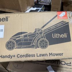 Litheli Cordless Lawn Mower, U20 Series 20V Electric Lawn Mowers, 13 Inch, Adjustment Heights, Light Weight, With 4.0Ah Portable Battery, for Garden/Y