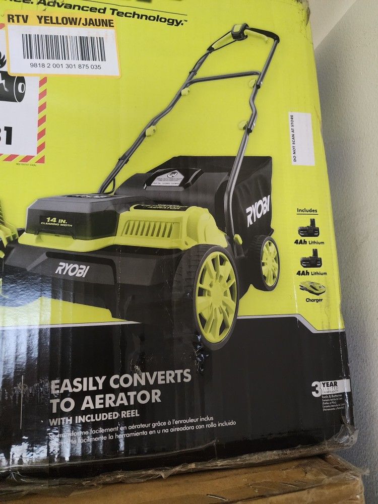 RYOBI
$429.00
ONE+ HP 18V Brushless 14 in.
Cordless Battery Dethatcher/
Aerator Tool-Only No Battery Or Charger