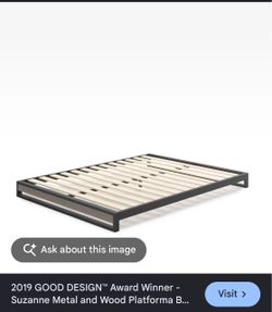 Zinus Twin bed platform grey low profile New