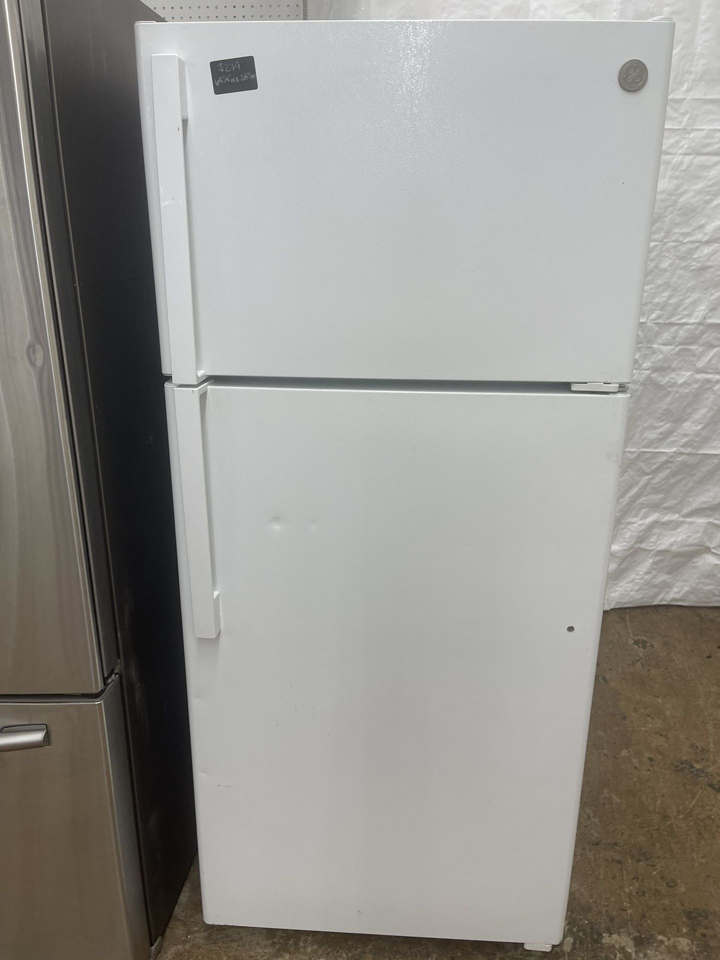 GE Beautiful White 16.6 CF Refrigerator - Stove Also Available! Guaranteed! Delivery Available