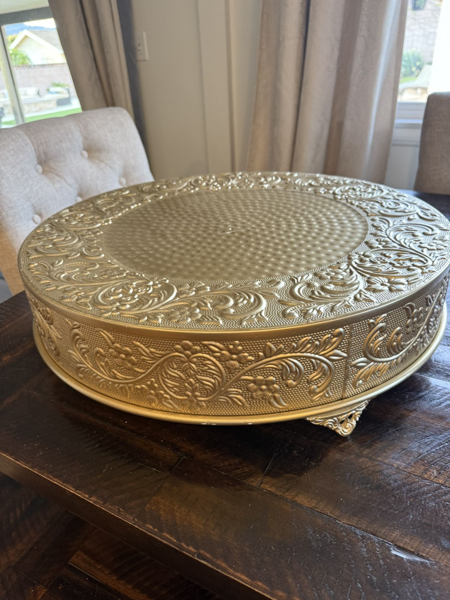 Extra Large Gold Cake Plate