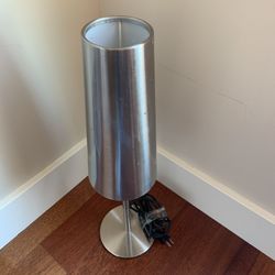 Ikea brushed nickel table lamp like NEW mid century style