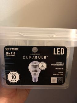 DuraBulb LED 10 Pack 60w A19 Impact Resistant
