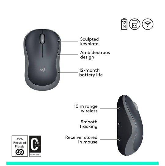 Wireless Optical Mouse M185 Logitech