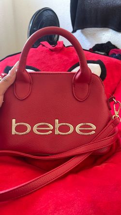 Bebe Red Dome Satchel Crossbody Bag