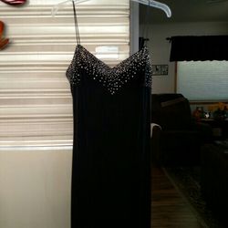 Long Black Velvet Dress