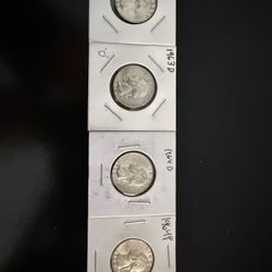 4 Silver US Quarters 90% Silver