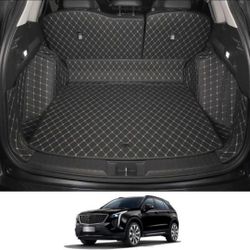 2019-2025 Cadillac XT4 Cargo Liner & Backrest Mat Fit All Weather Diamond Quilted Pu Leather