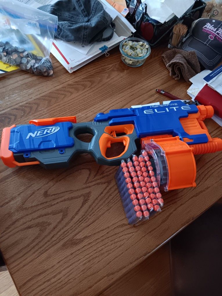 New Nerf Hyperfire Elite With Bullets Wrapped