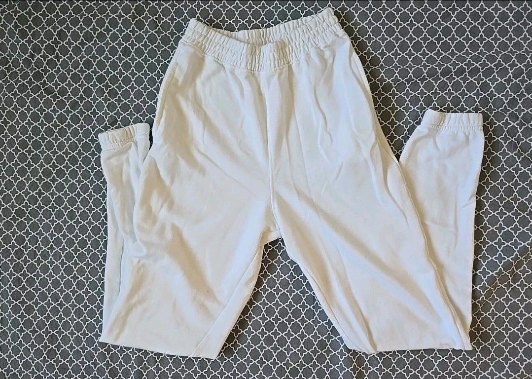 NWT White Misguided Joggers Size M