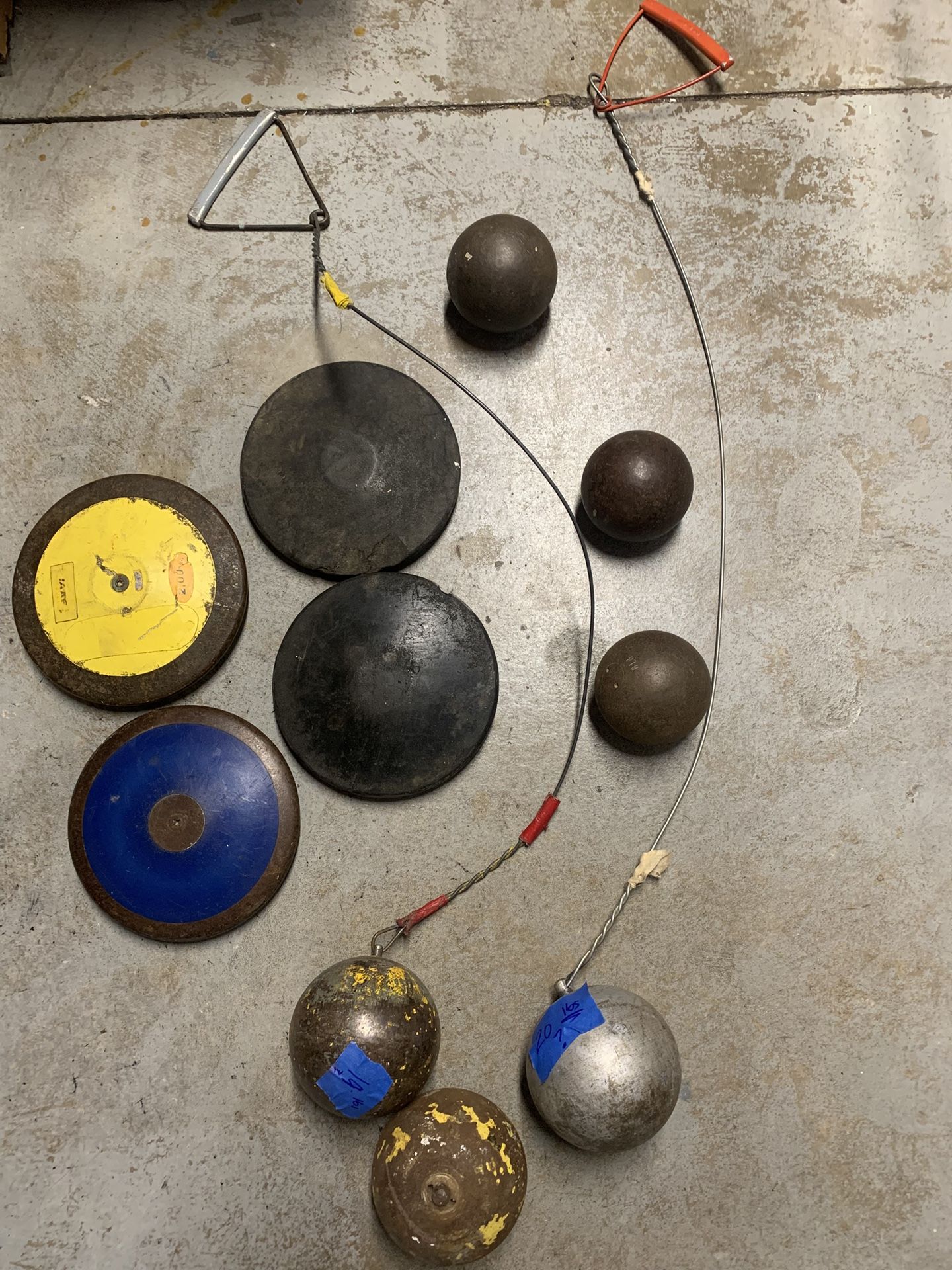 Hammer Throws, Shot Puts, And Discus On